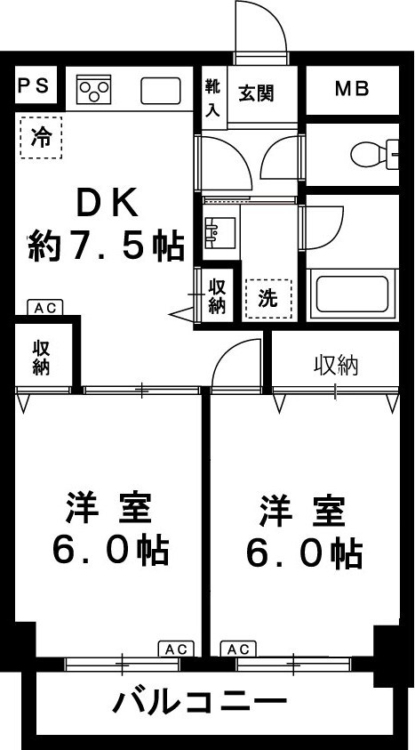 アソシエール千川 302号室 間取り