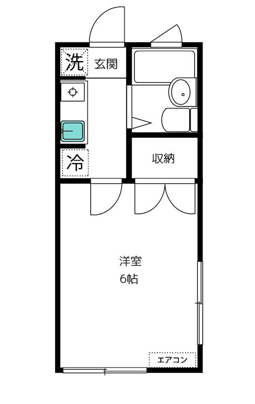 リバーハイム 101号室 間取り