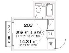 梶ヶ谷スチューデントパレスA 間取り図