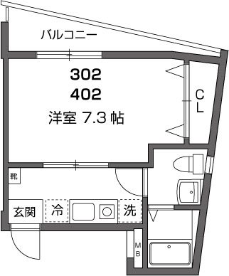 ルーチェ要町 402号室 間取り