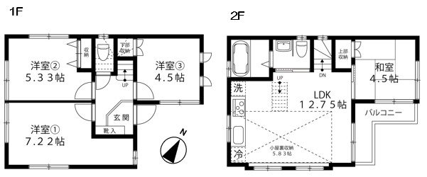 白鷺3丁目戸建 間取り図