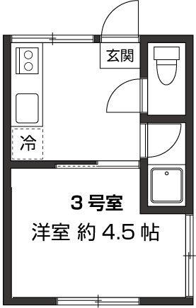 第1みゆきハイツ 3号室 間取り