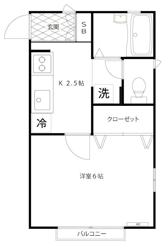 カーサベルデ星川 203号室 間取り