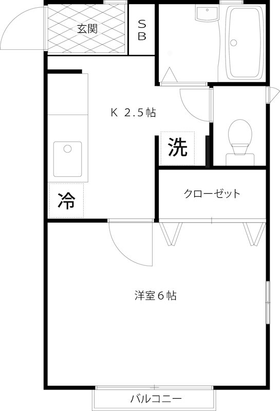 カーサベルデ星川 203号室 間取り