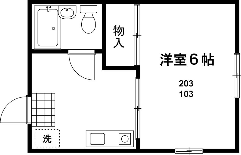 メゾネット東方 103号室 間取り