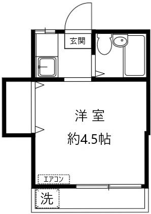サンハイツ 202号室 間取り