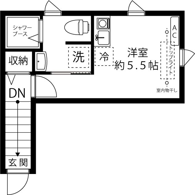 グランツ世田谷 203号室 間取り