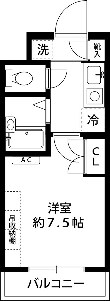 ルイーネ調布 205号室 間取り