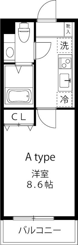 LOC'S SHINYURIGAOKA  316号室 間取り