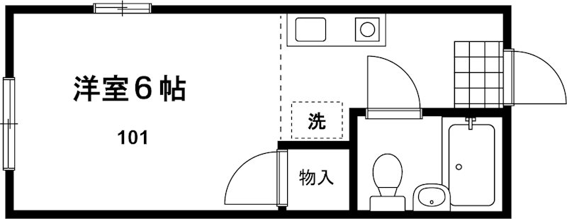 メゾネット東方 101号室 間取り