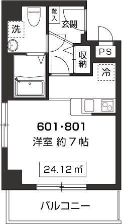ベルストーク１ 801号室 間取り