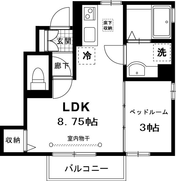 クレセントハウスＣ 103号室 間取り