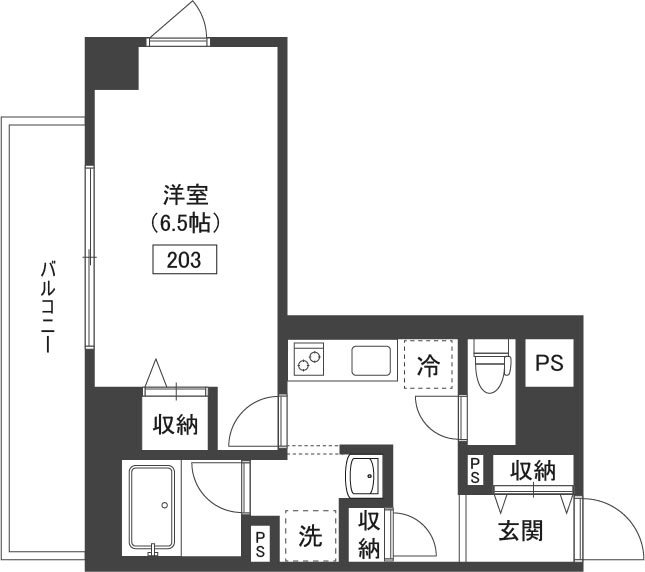 ガーデン代々木上原ＥＡＳＴ 203号室 間取り