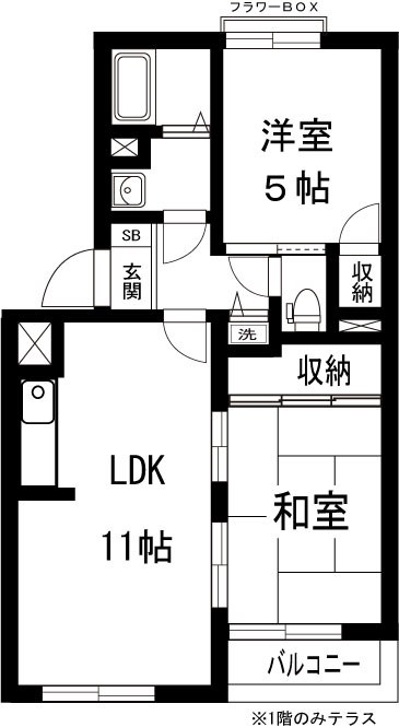 ハイツＵＵⅤ 間取り図