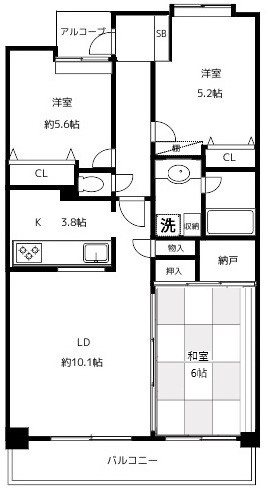 アソシエール中野壱番館 108号室 間取り