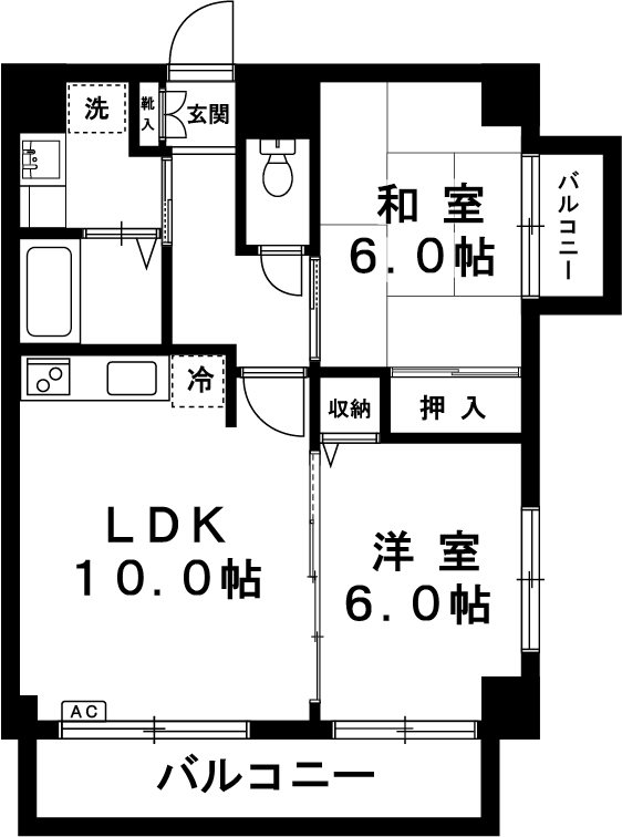 アソシエール千川 401号室 間取り