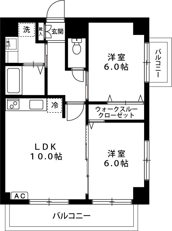 アソシエール千川 401号室 間取り