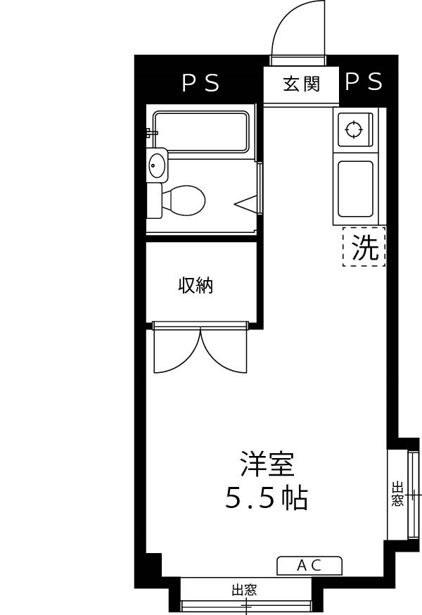 コーポ調布 間取り図