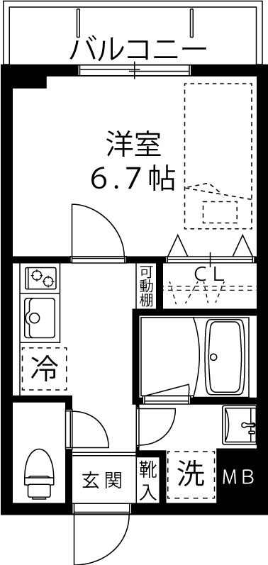 LOC'S SAGINUMA   305号室 間取り