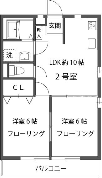 ジョワ・ド・ヴィーヴルＣ 202号室 間取り