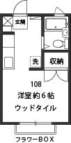 アメニティーズ 108号室 間取り