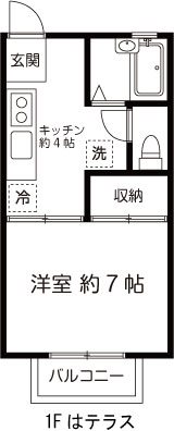 コーポ藤 107号室 間取り