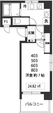 ベルストーク１ 603号室 間取り