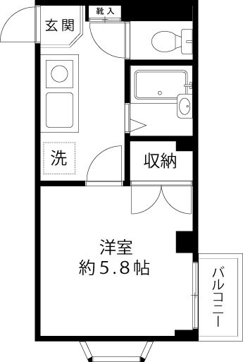 パールハイツ  302号室 間取り