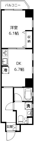 グランデュールⅧ梅島 302号室 間取り