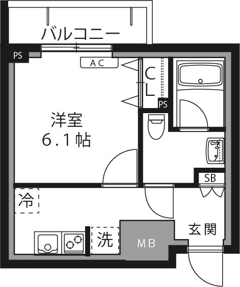 LOC'S　IKUTA（ロックス生田） 304号室 間取り