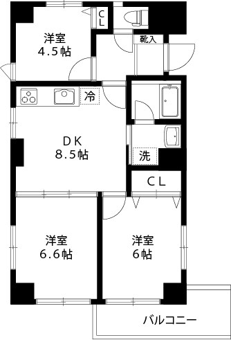 エスペランザヴィエント 602号室 間取り