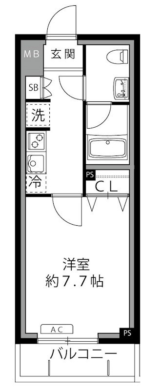 LOC'S　IKUTA（ロックス生田） 108号室 間取り