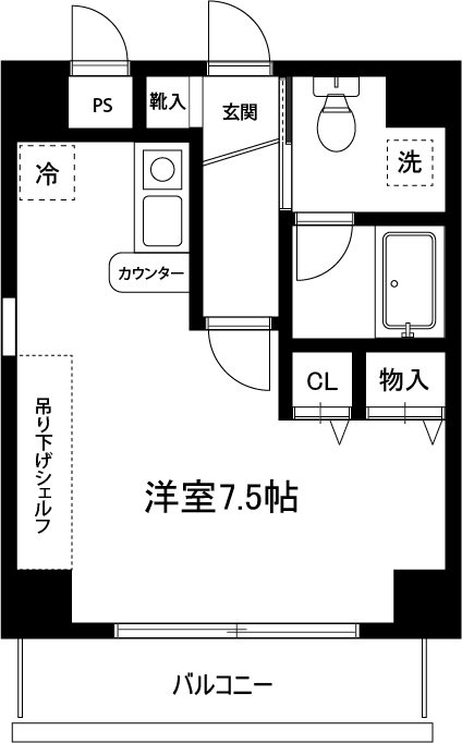 清水ビルフラワーコート 101号室 間取り