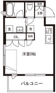 ガーデン千歳船橋 410号室 間取り