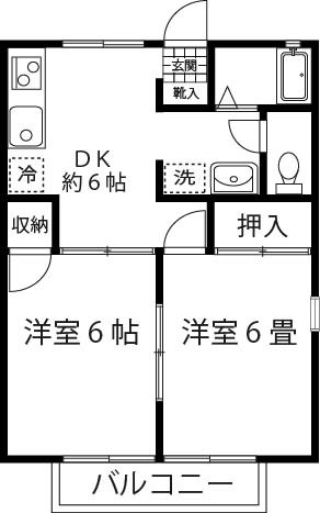 エクセルハイム 101号室 間取り