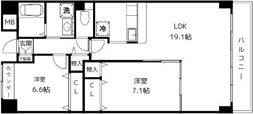 サンスカイ  1003号室 間取り