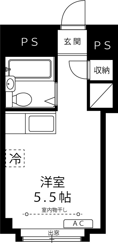 コーポ調布 208号室 間取り