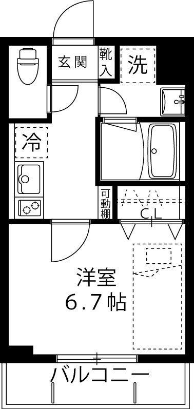 LOC'S SAGINUMA   208号室 間取り