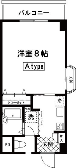 ハイツあずみ  201号室 間取り
