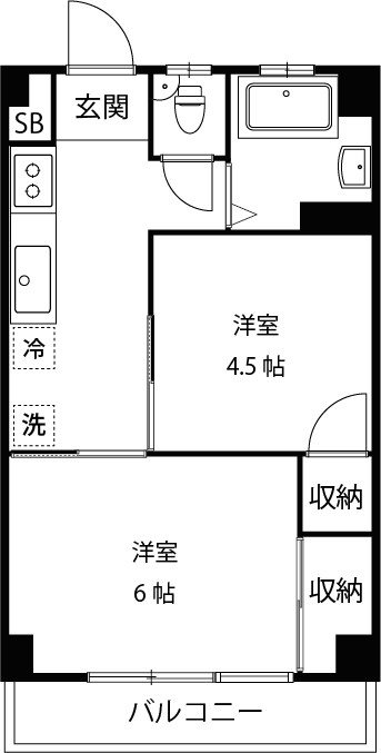 今泉マンション 103号室 間取り
