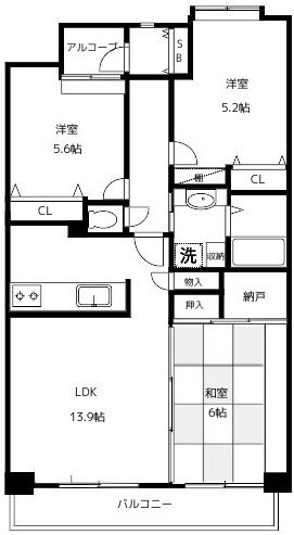アソシエール中野弐番館 102号室 間取り