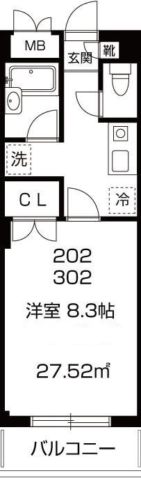 アメニティ三軒茶屋 間取り図