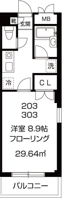 アメニティ三軒茶屋 間取り図