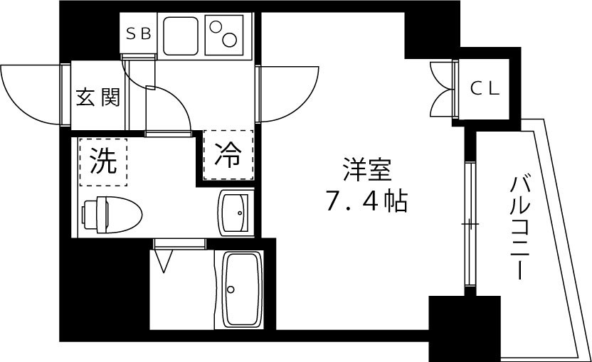 YOKE・Ⅶ 602号室 間取り