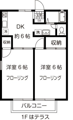 エステート東林間 103号室 間取り