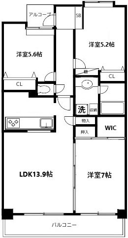 アソシエール中野弐番館 302号室 間取り