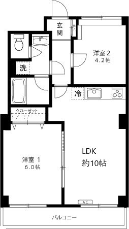 ニューウェルハイツ第2三軒茶屋 間取り図