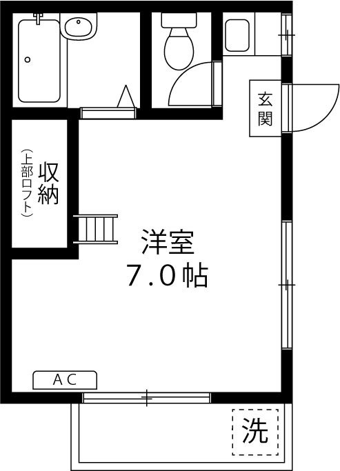 レインボーハイツ 103号室 間取り