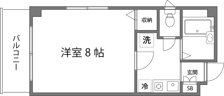 片岡ビル 202号室 間取り