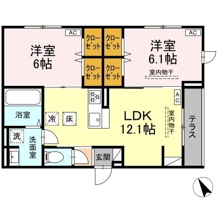ドムスクレスト森野 間取り